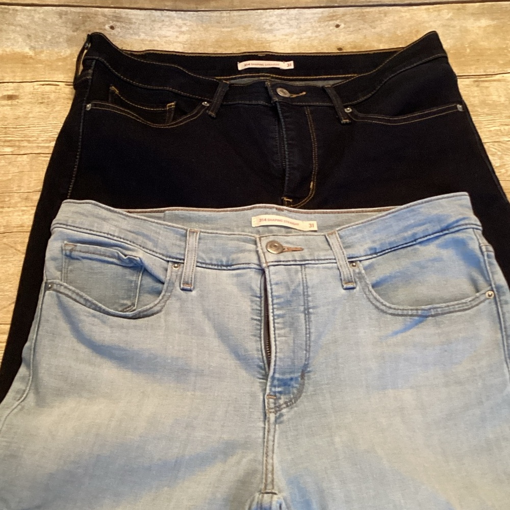 Women’s High-Rise Jeans - Light Blue and Black